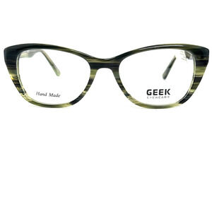 Geek Eyewear Sage 52-18-140 Eyeglasses Frames Full Rim Cat‎ Eye Green H16958
